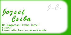 jozsef csiba business card